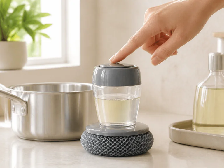 Ấn đầu bơm để lấy dung dịch
