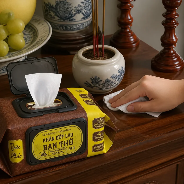 Lau đồ thờ rồi đến mặt bàn
