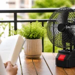 Quạt Tích Điện Để Bàn Pin 10 Cell Cánh Sắt Bền Bỉ, Động Cơ Mạnh Siêu Mát