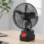 Quạt Tích Điện Để Bàn Pin 10 Cell Cánh Sắt Bền Bỉ, Động Cơ Mạnh Siêu Mát